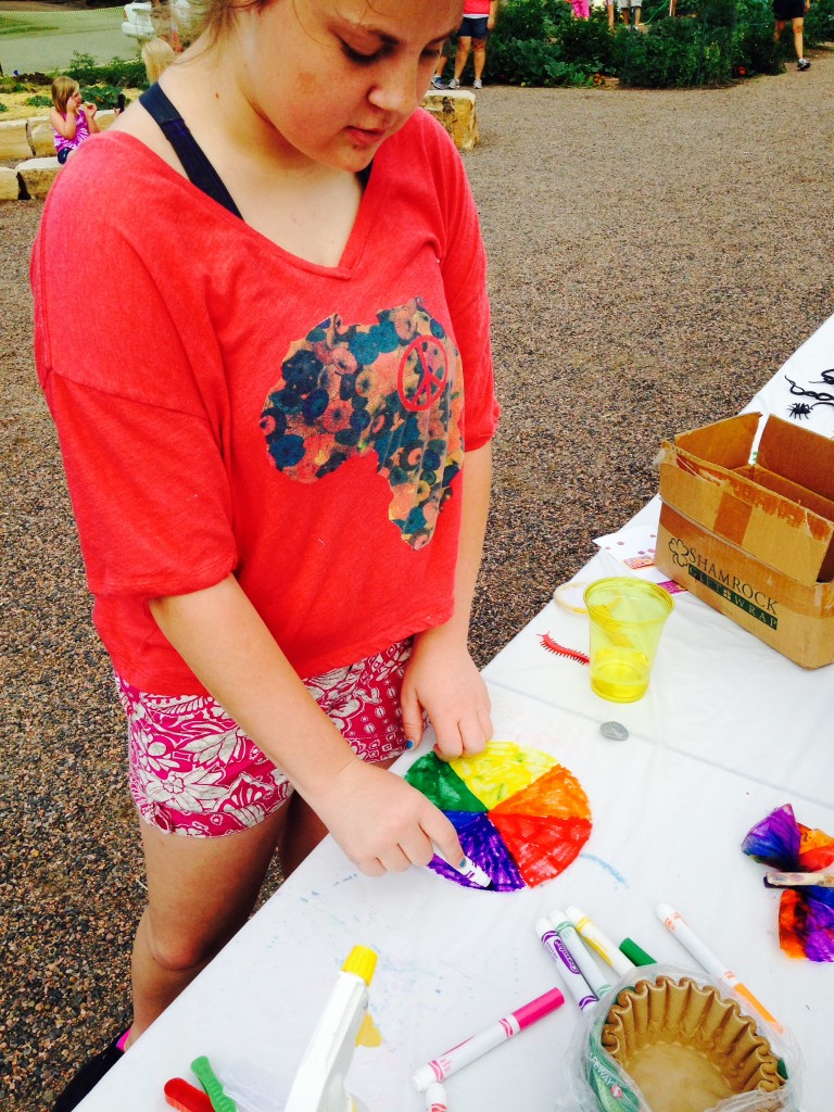 Butterfly Craft at the community garden