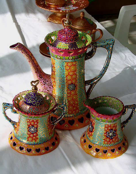 Whimsical Bohemian Tea Set by Nini Violette