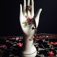 White Porcelain Floral Hand Jewelry Holder