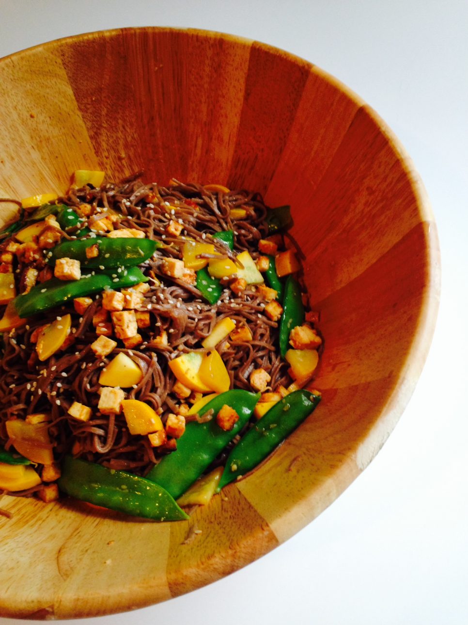 Soba Noodle Salad with Sriracha Tofu