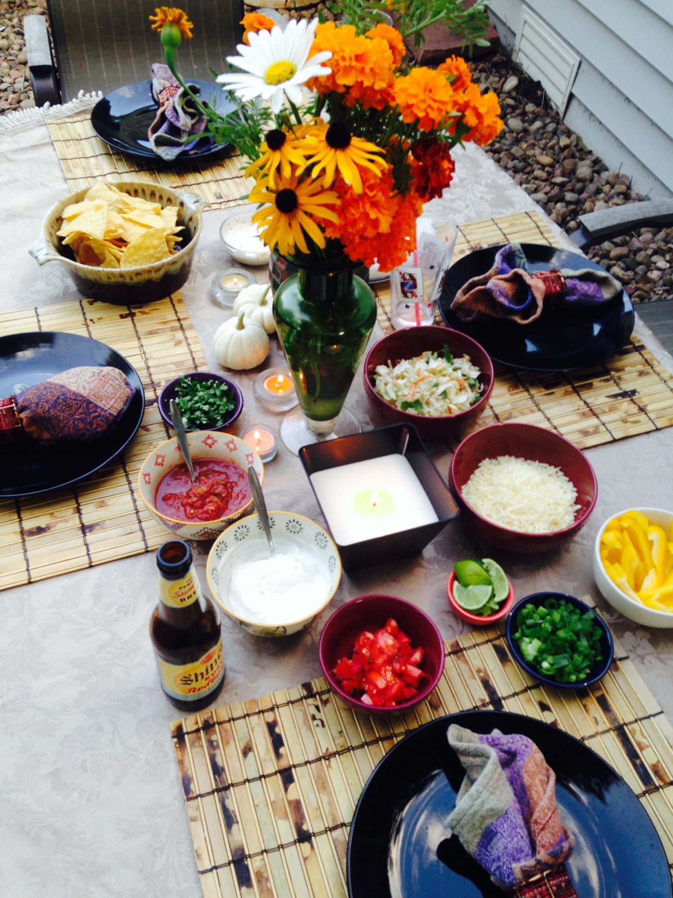 Fall table setting. Bohemian Cottage